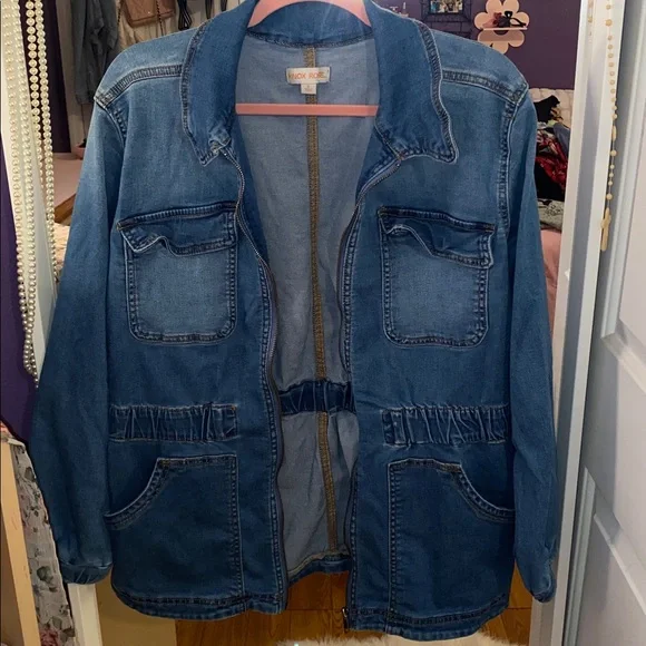 Knox Rose Blue Denim Utility Jacket - Picture 3 of 7